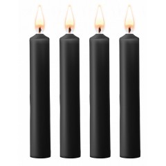 Набор из 4 черных восковых свечей Teasing Wax Candles